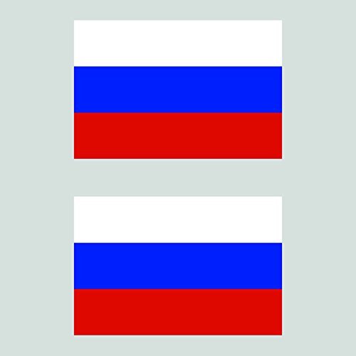 KW Vinyl Magnet Two Pack Russian Federation Flag Magnetic Russia Car Magnet Bumper Sticker