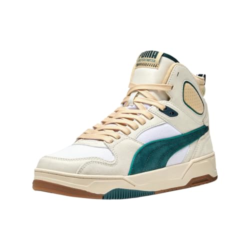 Image of PUMA Mens Rebound Break Mid Retro Run Lace Up Sneakers Shoes Casual - Green