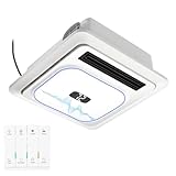 Ouayrhea Bathroom Exhaust Fan With Heater,With Heater And Light,180 Cfm 1.0 Sones, Bath Fan With 3-Color Adjustable Led，5 Color Temperatures Lights,Remote Control, White （Ceiling Mount ）