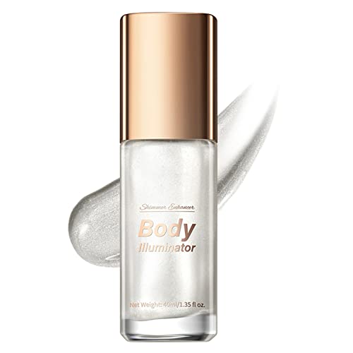 GL-Turelifes Liquid Body Highlighter Liquid Illuminator Makeup Shimmer Contour Liquid Face & Body Gloss Makeup Waterproof Moisturizing Beach Sexy Highlighter Gloss Oil (#1)