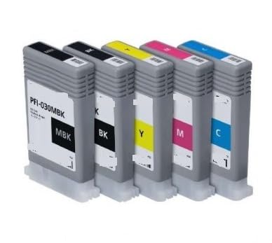 ABC Kompatybilny zestaw 5X tusz do drukarki do Canon PFI-030 imagePROGRAF TA20 TA30 TA20 MFP L24ei