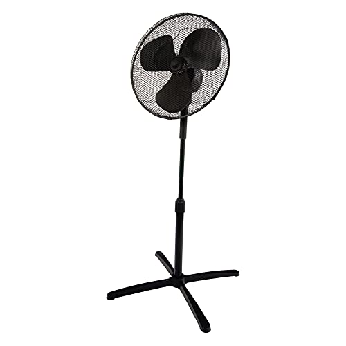 Igenix DF1655BL Pedestal Fan, 40 W, 16 Inch, 3 Speed, Quiet Operation, Oscillating, Adjustable...