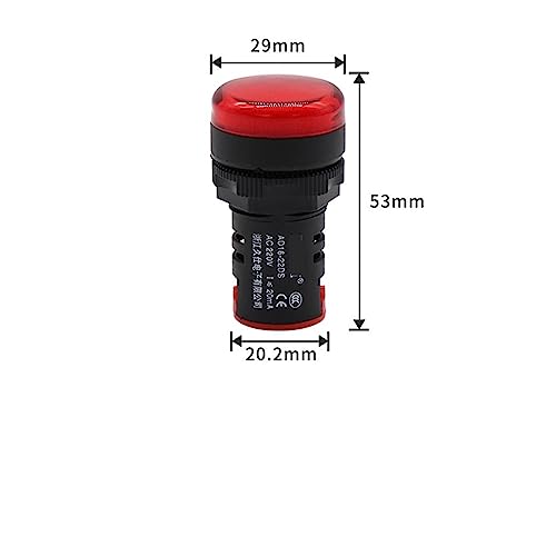 Voyant Indicateur LED Rouge 220V pour Rénovation de Tableau Électrique - 2