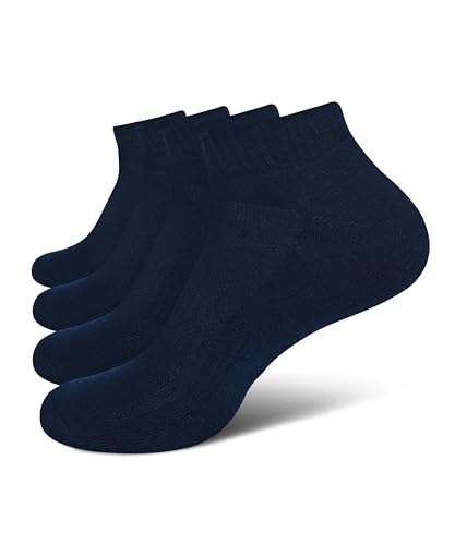 Elina fashion Ankle Socks 4 Navy Blue Pack of 4 Size - 4 to 7