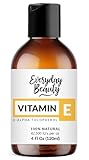 Pure Vitamin E Oil - D-Alpha Tocopherol 100% Pure & All Natural 4oz 42,500 IU per oz - Thick, Amber Color, Nutty Aroma - From Wheat Germ -Face Body Hair -DIY Cosmetics & After Surgery Scars