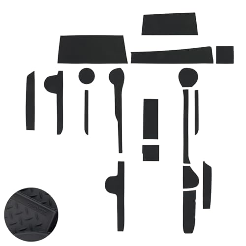 DOPENTSZ ラバーマット タント/タントカスタム/LA650S/LA660S/ダイハツ用 18枚 ドアポケット コンソール ゴムマット ブラック 底板 傷防止 保護