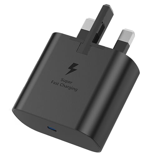 Samsung Fast Charge Plug Samsung USB C Charger Plug UK Type C Charging Plug USBC for Galaxy S26 S25 S24 S23 S22 S21 S20 A17 A16 A15 A26 A25 A22 A23 A24 A36 A35 A34 A33 A32 A56 A55 A54 A53 A52 A50 A51