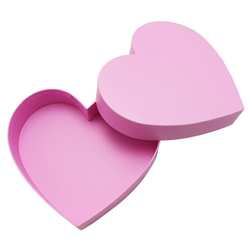 Kafucize Heart Shaped Gift Box Empty Cardboard Packaging for Valentines Day Mothers Day Wedding Bridal Shower (Pink)