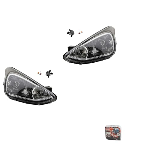 Johns, Juego de faros delanteros + Nightbreaker láser apto para Hyundai i10 13 - H4