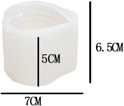 Miniatura 2 de 3 paquetes de moldes de vela en forma de corazón para bricolaje 3D de silicona para hacer velas de molde para hornear, molde de vela de jabón, molde