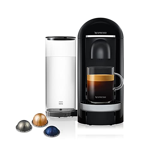 NESPRESSO Premium Coffee VertuoPlus Deluxe Coffee Maker Machine, Black