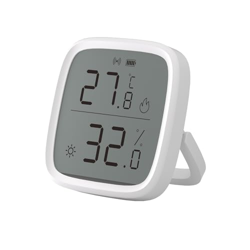 SONOFF SNZB-02D Zigbee Temperatur- und Feuchtigkeitssensor,Zigbee LCD Smart Thermometer Hygrometer,Zigbee Hub Erforderlich,Temperature Humidity Sensor Kompatibel mit Alexa/Google Home/Home Assistant