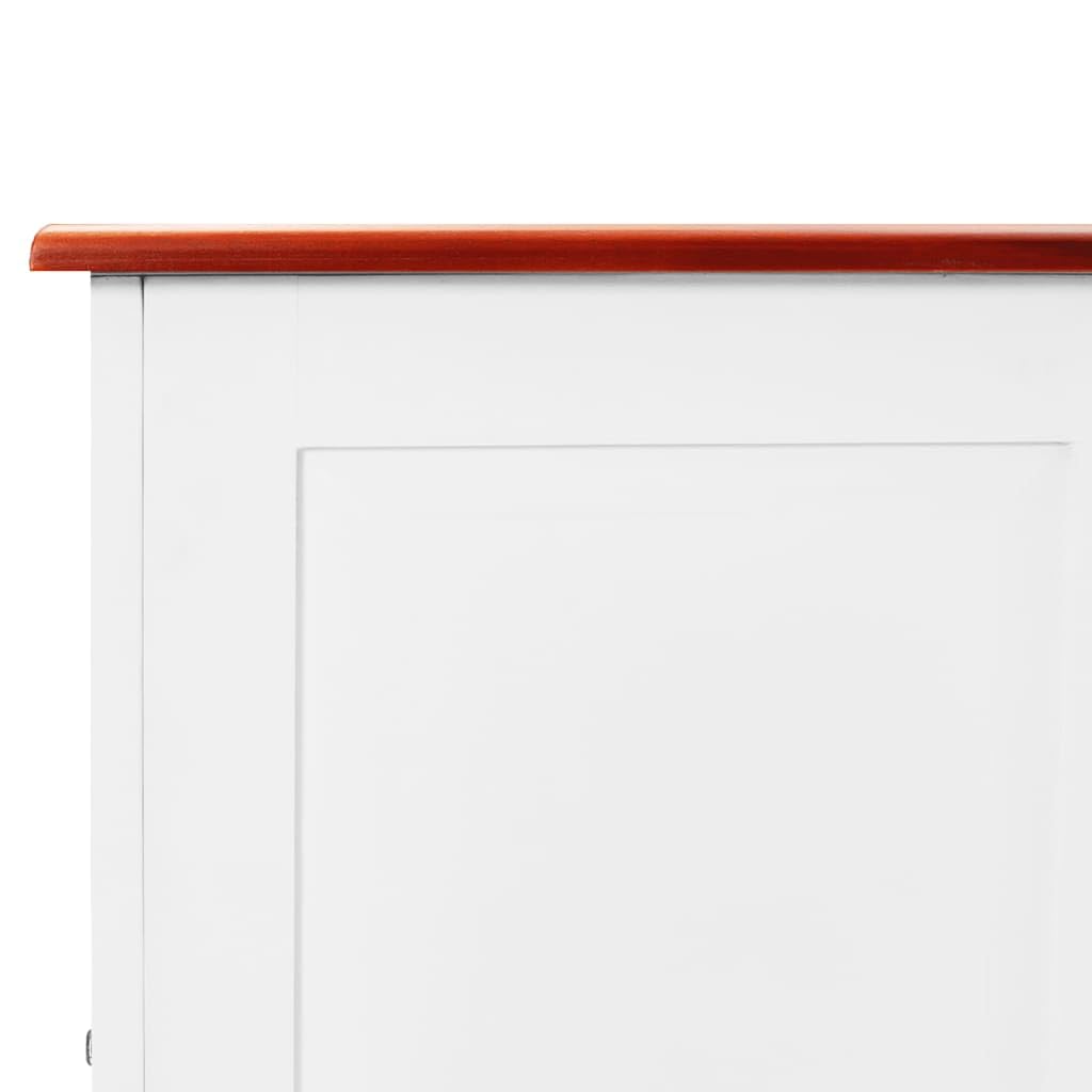 Baúl de madera maciza de acacia con tapa, baúl de almacenamiento con muelle de gas, baúl de madera marrón y blanco, versátil como mesa de café o caja de almacenamiento