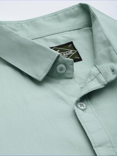 Image of Majestic Man Men's Cotton Slim Fit Solid Casual Shirt