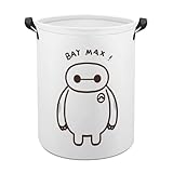 ランドリーバスケット ベイマックス 洗濯かご バスケット 収納ボックス 洗濯物入れ 収納袋 折り畳み 丸型 大容量 撥水