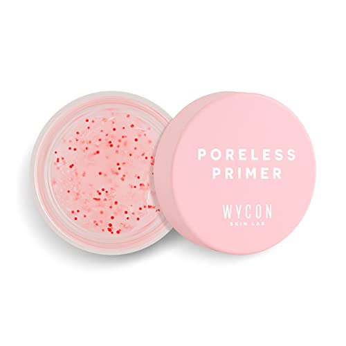 Wycon Cosmetics Poreless Primer - Primer Viso Uniformante, Skin Care Per Una Pelle Meno Lucida Texture Fresca, Con Perle Rosse Di Niacinamide