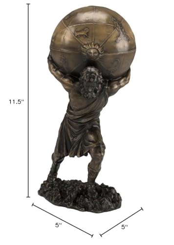Estatua Bronzed Atlas Veronese Design de 11.5 in miniatura 4
