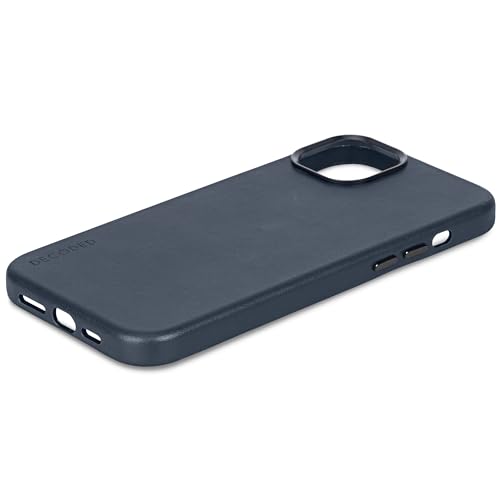 Coque cuir iPhone 15 Plus MagSafe DECODED Navy - Protection arrière de smartphone - 6