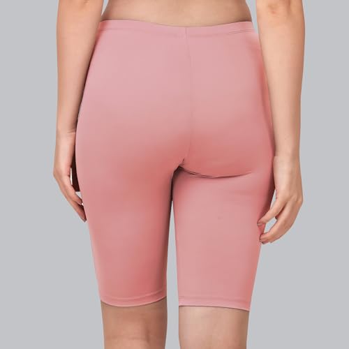 Image of SOIE Women's Mid Rise Soft Polyamide Spandex Knee Length Cycling Shorts