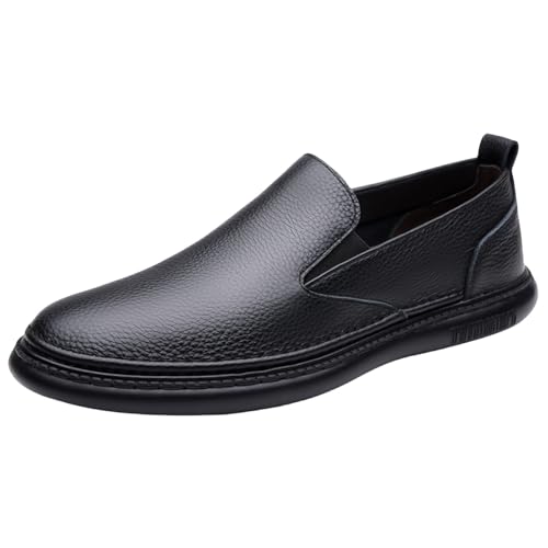 Mocasines elegantes para hombre, cómodos, mocasines, cómodos, mocasines, mocasines, cómodos, mocasines, zapatos de negocios, zapatos de conducción, elegantes mocasín, Negro , 40