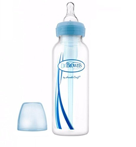 Dr. Brown's Natural Flow Options Polypropylene Standard Neck Baby Bottle (250 Ml, Blue)-picture-35