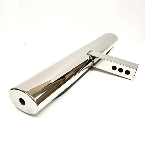 Ubrand 28" Length X 3 Height X 4 Width Towing Hitch Step Bar 2" Receiver Chrome 4" Oval Straight Universal Truck Trailer Rear Bumper Guard #TOP6