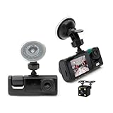 MTYUHD Dash Cam for Chrysler 200 2015 2016 2017 Driving Recorder Car Dash Camera Front and Rear Night Wide Angle Loop Recording Dashboard Camera