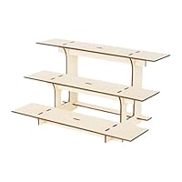 MagiDeal 3 Tier Retail Table Display Stand Portable Wooden for Vendor Events 3 Step Corner Display Rack for Food Farmers Market