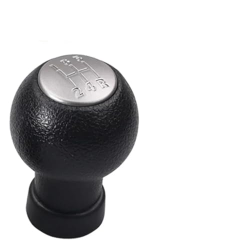 BTHMGBAE Pomo de cambios para Suzuki Swift 2005-2010, SX4 2007-2013, ALTO 2010-2015, S-Cross, Manual 5 Velocidades, Negro, Plástico ABS + cuero, Moderno, Plateado