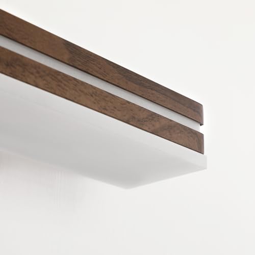Image of SineRise 48-Inch LED Modern Bathroom Vanity Light Bar, Brown Modern Acrylic Bathroom Wall Lighting Fixtures Over Mirror (Cool White 6000K)