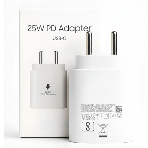 Image of [Orginal] Samsung 25W PD Type-C Superfast Charger Adapter & Cable Compatible with Galaxy M07|M17|M36|M16| M35|A55|A56|A35|A16|A36|S24Fe|F36|F56|Z Flip7|S25(Edge,Plus,Fe) Tab|25Watt USB C Fast Charging