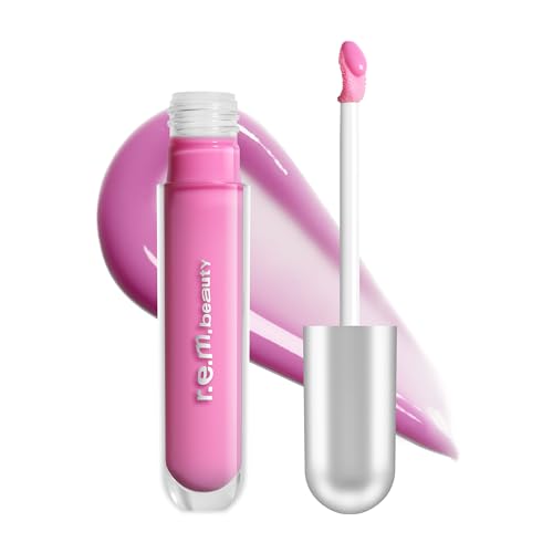 r.e.m. beauty by ariana grande | Essential Drip Glossy Balm in Skinny Dipped | High Shine Nourishing Lip Balm | Hydrating Hyaluronic Acid | Smooth Glossy Finish