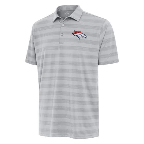 Antigua Men's Gray Denver Broncos Tunnel Polo