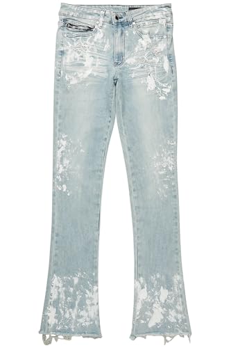 Men's Kodak Blue/White Painter Stacked Flare Jean2