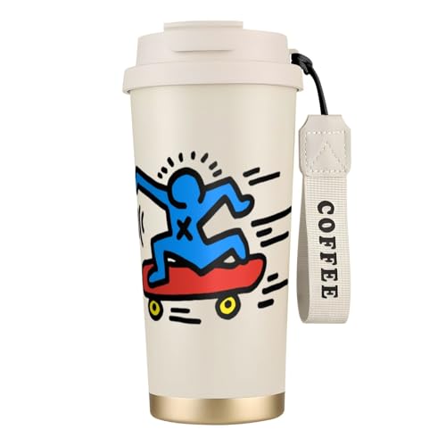 タンブラー コーヒー 水筒 ステンレス ボトル 魔法瓶 オフィス マグカップ カフェマグ 車用 マグボトル 真空断熱 保温 保冷 ふた付き 直飲み 広口 漏れない 二重構造 持ち運び 500ml