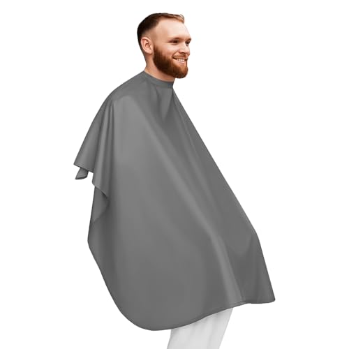 Mantella parucchiere colore grigio, Mantella Taglio Capelli a Tutta Lunghezza, 125x145cm giallo Mantellina Parrucchiere, mantella barbiere leggera