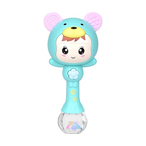 キッズガラガラおしゃぶり、ガラガラ噛むおもちゃ, おもちゃ赤ちゃんガラガラおもちゃセット, なだめる赤ちゃんガラガラ歯が生えるおもちゃ、女の子向けの発達用ソフトおしゃぶりおもちゃ、0〜3歳の子供向け