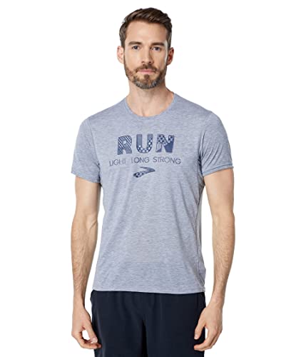 Preisvergleich Produktbild Brooks Distance Graphic Short Sleeve Heather Ash / Run Light SM