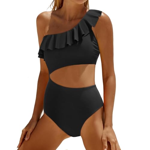 Trajes BañO Una Pieza Mujer BañAdor Halter Cuello Redondo Traje Deportivo Fruncido Barriga Monokinis Adelgazantes Soporte Busto Baratos Playa Natación Aire Libre Durante Las Vacaciones