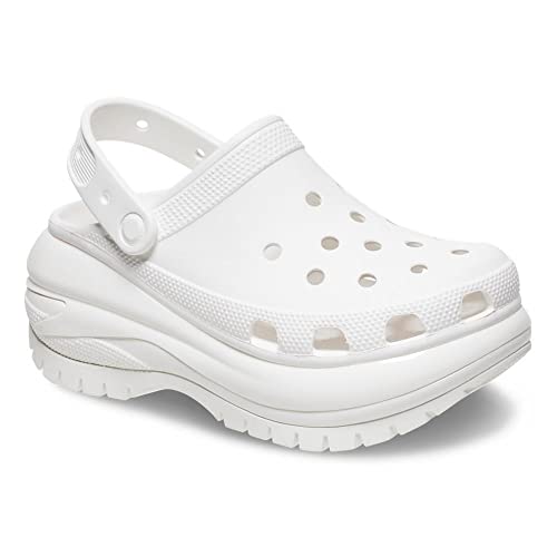 Crocs Chaussures Classiques Mega Crush Platforms pour Femme Blanc Pointure 38