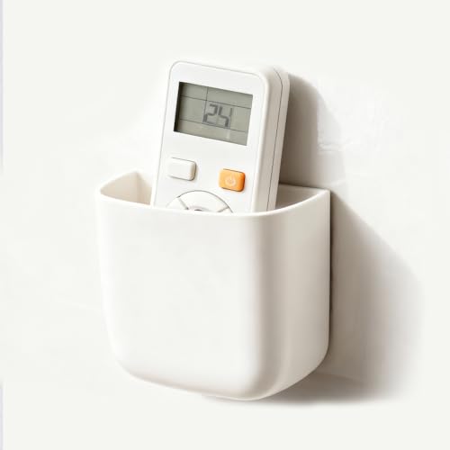 PAVSTINE Porte Télécommande Mural Petit, Support Télécommande Auto-adhésif, Range Telecommande Multifonction, Boîte de Rangement pour Telecommande TV et...