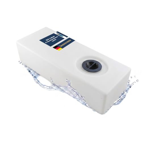 OceanTEC Frischwassertank, Trinkwassertank 94 Liter - lebensmittelecht & stabil, Wassertank mit Inspektionsdeckel & Anschlussmöglichkeiten, liegend oder stehend, Für Wohnwagen, Camper, Boot
