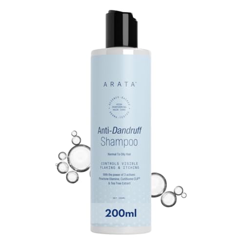 Arata Anti-Dandruff Shampoo - 200ml | With Neem, Tea Tree Oil & Piroctone Olamine | Up to 100% Dandruff Reduction | Soothes Flaky Scalp | For Dry, Frizzy Hair | For Men & Women | For All Hair Types Arata Anti-Dandruff Shampoo - 200ml | With Neem, Tea Tree Oil & Piroctone Olamine | Up to 100% Dandruff Reduction | Soothes Flaky Scalp | For Dry, Frizzy Hair | For Men & Women | For All Hair Types
