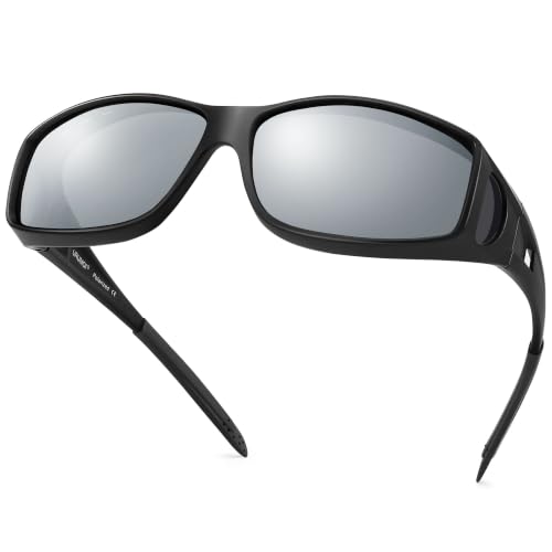 Image of URUMQI Polarized Sunglasses Fit Over Glasses for Men Women, Wraparound Sun Glasses UV400 Protection for Driving Fishing