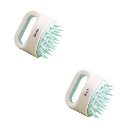 CALLARON 2 Piezas cepillo de champú fregar cabello cuero cabelludo masajeando cepillo de masaje de de cabeza cepillo para alisar la cabeza cepillo de masaje raspador AbS Azul