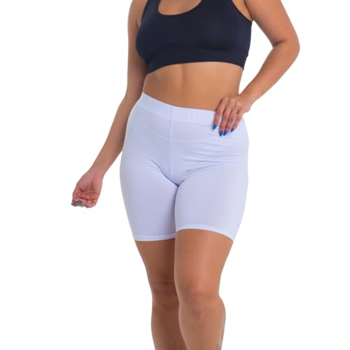 Short Bermuda Unissex Térmica Segunda Pele Snugg Proteção UV50 Fitness Academia (M, Branco)