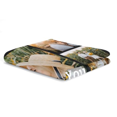 Image of inkArts Custom Blanket with Photo, Personalized Blanket, Customized Photo Blankets, Customizable Picture Blankets, Personalized Anniversary Couple Gifts for Women Men Her Him Girlfriend Boyfriend