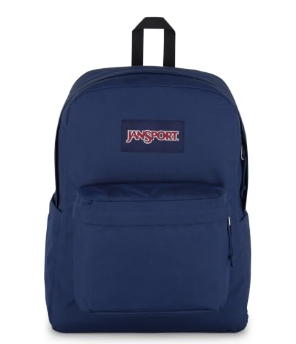 JanSport Mochila unisex Superbreak Plus, azul marino, 42X14X32
