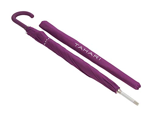 TAHARI Automatic Open Aluminum Shaft Rubberized Grip Handle Umbrella - Image 8