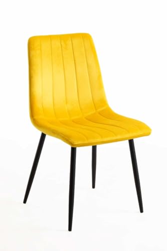 Regalos Miguel - Sillas Comedor - Silla Liny Terciopelo - Amarillo